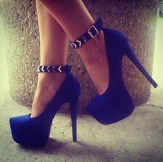 High Heels images Blue High Heels wallpaper and background photos Club Heels, High Heels Classy, Blue High Heels, Ankle Strap High Heels, Heels Classy, Blue Heels