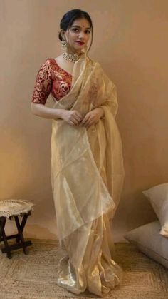 Gold Silk Saree, Kerala Saree Blouse, Onam Outfits, Kerala Saree Blouse Designs, Onam Saree, Set Saree, Saree For Women