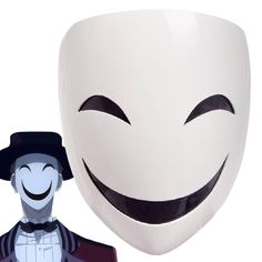 PRICES MAY VARY. 【Anime Mask】The design of the white anime mask comes from High-Rise Invasion character props. It is realistically restored and can take you into the real world of the character. 【Size】The anime mask only comes in one size, and the back is designed with an adjustable elastic band, which can be adjusted according to different sizes of head circumference. 【High-Rise Invasion Mask】The anime dream mask is made of high-quality resin material, meticulously carved, sturdy and durable. W Cool Mask Designs, Anime Mask Design, Saturn Costume, Character Props, Mcu Shifting, Happy Mask, Anime Mask, Aesthetic Mask, Smile Mask