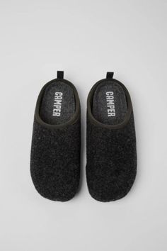 Our iconic Wabi slippers are inspired by Japanese minimalism and encourage us to focus on the now. Made with the idea of keeping components and production processes to a minimum, these men's slippers continue to redefine indoor comfort more than twenty years after their debut with soft cushioning and a cozy feel. With removable EVA insole and rubber outsole. Content + Care \-Upper: Natural fabric (90% Wool) \-Outsole/Features: Outsole/Features: \-20% Rubber recycled outsole \-Rubber for extraord Man Slippers, Grey Slippers, Japanese Minimalism, Slippers For Men, Men's Slippers, Men Spring, Mens Slides, Wool Slippers, Wide Shoes