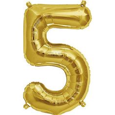 the number five is made out of gold foil