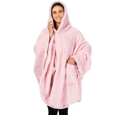 Angel Wrap Wearable Blanket Pullover with Hood, Pocket, Fuzzy Faux Shearling for Women Pavilia Luxurious Angel Wrap wearable throw blanket with hood is constructed with 250 GSM of microfiber polyester that is extremely comfortable with a luxurious feel at the same time. Ideal to keep you cozy while lounging and watching tv, the blanket also comes with hood and pocket so you have full arm mobility while relaxing on your sofa/bed! ONE SIZE FITS ALL| Perfect gift for women, family, girlfriend, sist Super Soft Hoodie For Winter, Soft Hooded Winter Outerwear, Hooded Soft Outerwear For Winter, Cozy Super Soft Hooded Outerwear, Winter Cozy Soft Hoodie, Cozy Soft Winter Hoodie, Cozy Winter Hoodie With Faux Fur Lining, Cozy Hoodie With Faux Fur Lining For Cold Weather, Cozy Pink Hoodie For Cold Weather