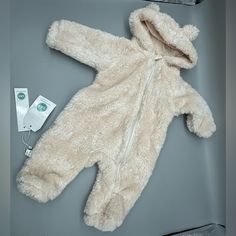 Youzaitai Baby Hooded Romper Snowsuit Boys Girls Flannel Jumpsuit Winter Coat Animal Hooded One-Piece Homewear Size 3-4 Months Bear - Great For A Costume Or Everyday Warm Winter One Piece Outfit. Jumpsuit Winter, Girls Flannel, Animal Bear, One Piece Outfit, Baby Costumes, 4 Months, Snow Suit, Kids Costumes, Warm Winter