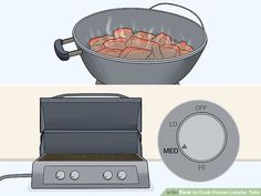 an image of food being cooked in a pot on top of the stove and next to it