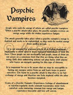 an advertisement for psychic vampires from the early 1900's, with text in black and white