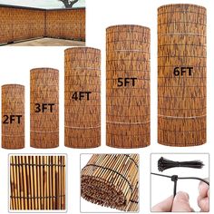 bamboo fencing with measurements and instructions for the width, width, and height of it