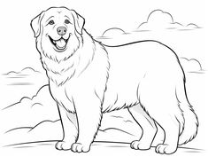 illustration of Wonderful Great Pyrenees coloring Great Pyrenees Drawing, Domestic Animals, Printable Coloring Sheets, Great Pyrenees, Cool Coloring Pages, Gentle Giant, Pyrenees, Animal Coloring Pages, Crafty Ideas