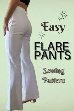 The LAURA FLARE PANTS sewing pattern is an easy, yet chic and minimalistic sewing pattern that is perfect for all seasons. It is best made with stretchy fabric and shouldn't take you more than 1h to make total. I recommend a blend of Bamboo stretch fabrics. I use this pattern to make lounge wear and sleep wear sets. The instructions include both A4 and Letter printable PDFs with size ranges from S-XXL. It is a great first time sewing project.