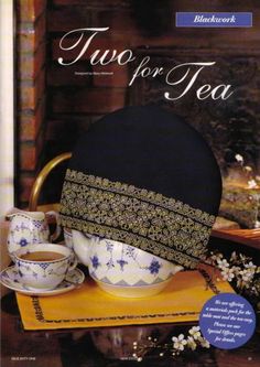 a magazine cover with a tea cup and saucer