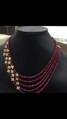 Ruby Jewelry Necklaces, Rubies And Diamonds, Shell Choker, Diamonds Necklace, Black Beaded Jewelry, Wedding Jewellery Collection, Diamond Necklaces