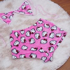 Brand New In Original Packaging Size Medium Authentic I Ship In 1 Business Day Sanrio Pink, Hello Kitty Pink, Triangle Bra, Summer Beach Wear, Beachwear For Women, Pyjama Set, Short Pajama Set, Pajama Sets, Women Set