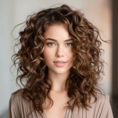 Niamh Hair, Curly Cuts With Layers, Medium Permed Hairstyles, Curly Bride, Long Hair Perm, Hair And Makeup Tips