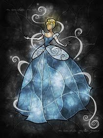 an image of a princess in blue dress with swirls on her skirt and wings