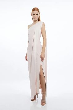 Formal Dresses | Occasion Dresses & Evening Gowns | Karen Millen One Shoulder Cape, Workwear Capsule Wardrobe, Latest Maxi Dresses, Petite Maxi Dress, Outfits For Mexico, Spring Wedding Guest Dress, Shoulder Cape, Petite Business Casual, Ibiza Outfits