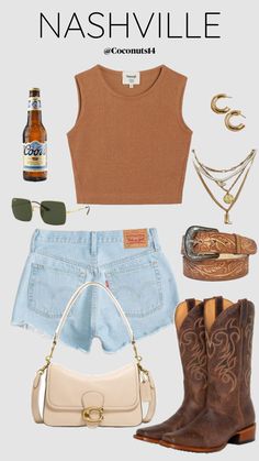 @coconuts14 #nashville #country #outfitinspo #ootd Country Music Festival Outfits, Nashville Country, Cute Country Outfits, Western Outfits Women, Country Fashion