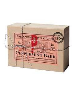 the apothery's kitchen peppermint bark soap is wrapped in twine