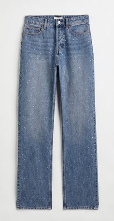 Jeans Diy, Pocket Jeans, Denim Pant, Denim Blue, High Jeans, Straight Leg Pants, Look Fashion, Hijab Fashion, High Waist Jeans