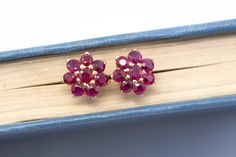 Beautiful 24k Yellow Gold Ruby Earrings  NEW LISTING - More details to come! Gold Ruby Earrings, Ruby Earring, Forever Rings, Old Rings, Instagram Giveaway, Earring Stud, Ruby Earrings, Jewelry Design Necklace, Vintage Band