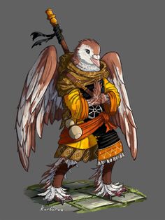 Arakokra Monk, Aakocra Dnd, Arakokra Dnd, Aarakocra Monk, Monk Drawing, Monk Dnd