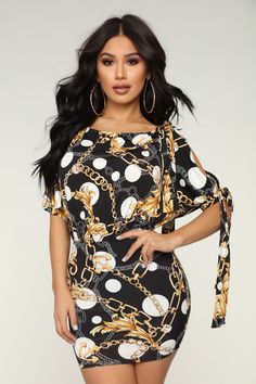 Royalty Dress, Split Sleeve, Treat Yourself, Fashion Nova, Black Fashion, Floral Tops, Split, Royalty, Black Dress