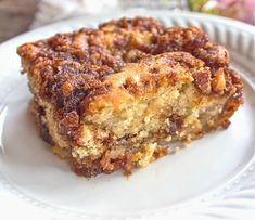 a piece of cake sitting on top of a white plate