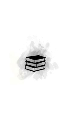 a black and white drawing of a stack of books on top of eachother