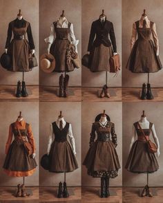 Fantasy Academia Aesthetic Outfit, Elegant Cottagecore Outfits, Dark Academia Fantasy Outfit, Victorian Outfits Aesthetic, Vintage Dark Academia Outfit, 1890s Fashion Women, Old Fashioned Clothes, History Clothes, Dark Academia Accessories