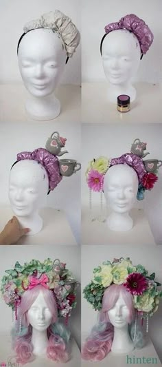 Carnaval Diy, Flower Garland Hair, Floral Head Wreath, Flower Head Wreaths, Crochet Crown, Floral Headdress, Hair Garland, Flower Headdress, Headpiece Diy