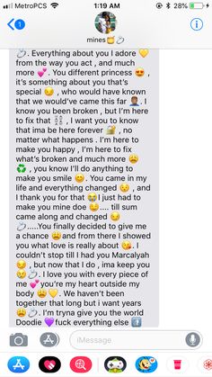 an image of someone's text message on their cell phone that says, everything about you