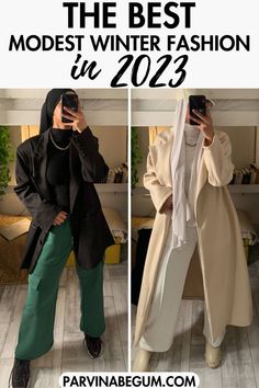 modest winter outfits Modest Winter Fashion, Winter Outfits Cold, Casual Hijab, When I Go