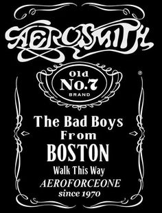 an old no 7 poster for the bad boys from boston walk this way aeroforce