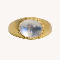 Moonstone Roz Ring Custom Shades, Stone Setting, Moonstone Ring, Oils For Skin, Classic Beauty, Moon Stone, 22k Gold, Half Moon, Stone Settings