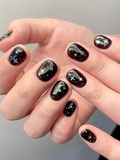 Black Gel Nails, Mauve Nails, Sunflower Nails, Hippie Nails, Simple Gel Nails, Dream Nails