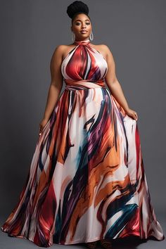 Xpluswear Design Plus Size Casual Tie Dye U Neck Sleeveless Pocket Maxi Dress [Pre-Order] Multicolor Sleeveless Maxi Dress As Beach Cover-up, Multicolor Maxi-length Cover-up For Vacation, Beach Dresses In Vibrant Print, Free Size, Casual Wedding Outfit, Cocktail Dress Curvy, Tropical Multicolor Maxi Length Cover-up, Tropical Multicolor Maxi-length Cover-up, Halter Neck Maxi Dress, Dress Closet