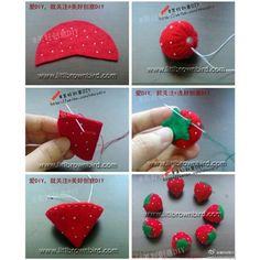 the instructions for how to make an adorable strawberry hat