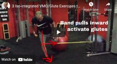 a man is doing exercises in the gym with an exercise ball and barbells