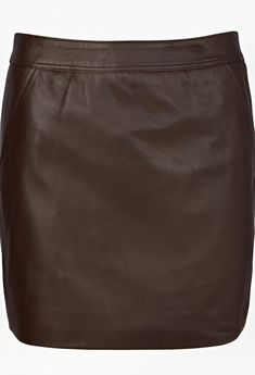 Women's Leather Mini Skirt In Dark Brown Add a touch of sophistication to your wardrobe with the women's leather mini skirt in dark brown. Crafted from real sheepskin leather with a semi-aniline finish, this mini skirt exudes luxury and style. It features a convenient back zip closure and two side pockets for added functionality. The rich dark brown color and sleek design make it perfect for both casual and dressed-up occasions, adding a versatile and chic element to any outfit. Outer Shell: Rea Luxury Fitted Brown Skirt, Luxury Leather Mini Skirt, Classic Leather Mini Skirt For Work, Formal Brown Leather Skirt, Formal Fitted Leather Mini Skirt, Chic Brown Leather Mini Skirt, Elegant Leather Mini Skirt For Formal Occasions, Formal Leather Pencil Mini Skirt, Elegant Leather Pencil Mini Skirt