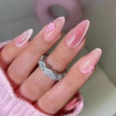 49959765278888 Nagel Tips, Blush Nails, Fake Nails With Glue, Nail Length, Stick On Nails, Nail Designs Spring, Artificial Nails, Nail Accessories, Stiletto Nails