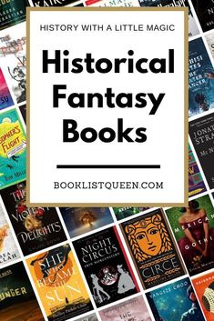 books with the title historical fantasy books in front of it and an overlay of them