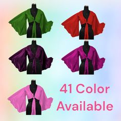 Dance wear Women Satin Ruffle Top Color Tie crop top Ruffle Top Women's Day S37 Spring Party Cropped Shrug, Cropped Shrug For Spring Party, Cropped Shrug For Party, Cropped Ruffle Tops For Party, Cropped Ruffled Party Tops, Stretch Summer Party Shrug, Summer Party Shrug With Stretch, Multicolor Crop Top For Spring Night Out, Spring Multicolor Crop Top For Night Out