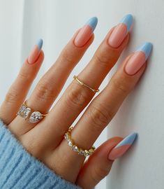 The Best Light Blue Nails Perfect For Your Next Mani; french nails! This includes light blue nails with design, light blue nails short, light blue nails acrylic, light blue nails ideas, light blue nails almond, light blue nail designs, light blue nail ideas, light blue nail art & more! This also includes blue nails ideas, blue nails acrylic, blue nails designs, blue nails aesthetic, blue nails light, baby blue nails, light blue nails coffin & more! #lightbluenails #lightbluenailswithdesign #lightbluenailsacrylic Blue Nail Ideas, Fall Acrylic