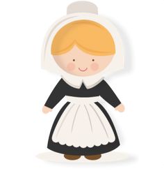 Girl Pilgrim Thanksgiving SVG Art Thanksgiving, Christmas Chevron, Holiday Clipart, Kindergarten Crafts, 3d Paper Crafts