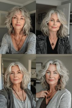 21 Trending Hairstyles Woman Over 60 in 2024 Hair And Glasses, Gray Hairstyles, Hair Over 50, Beautiful Gray Hair, Hair Cuts For Women, Bob Haircuts For Women, Trending Hairstyles, Jairzinho