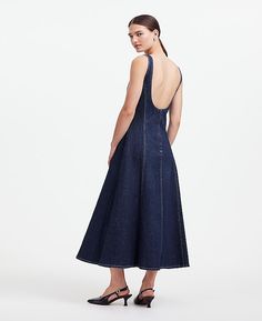 Alexa Chung for Madewell Denim Tank Midi Dress in Pellson Wash | Madewell Denim Tank, Alexa Chung, Madewell Denim, Madewell, Midi Dress, Sewing, Wardrobe