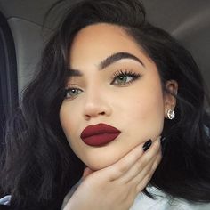 Makeup @KortenStEiN Baddie Art, Hair Baddie, Nails Burgundy, Brown Matte Lipstick, Eye Makeup Cut Crease, Makeup Tip, Eye Makeup Looks, Art Pretty, Natural Lipstick