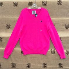 Express Nwt! Men's Hot Pink V-Neck Solid Knit Sweater Size L Measures Approximately: Armpit 21 Inch Length 29 Inch Pink V Neck Sweater, Perfect Cardigan, V Neck Sweater, Vneck Sweater, Neck Sweater, Knit Sweater, Sweater Sizes, Knitted Sweaters, Hot Pink