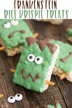 some kind of green monster cracker with googly eyes