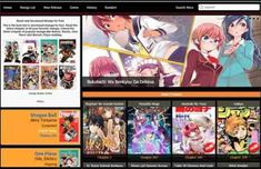 the website for anime comics is displayed