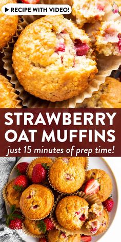 strawberry oat muffins recipe with video