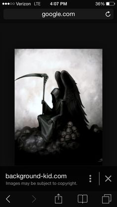 Angel of death Don't Fear The Reaper, Reaper Tattoo, Grim Reaper Art, Dark And Twisted, Angels And Demons, The Grim, Gothic Art, Grim Reaper, Fallen Angel